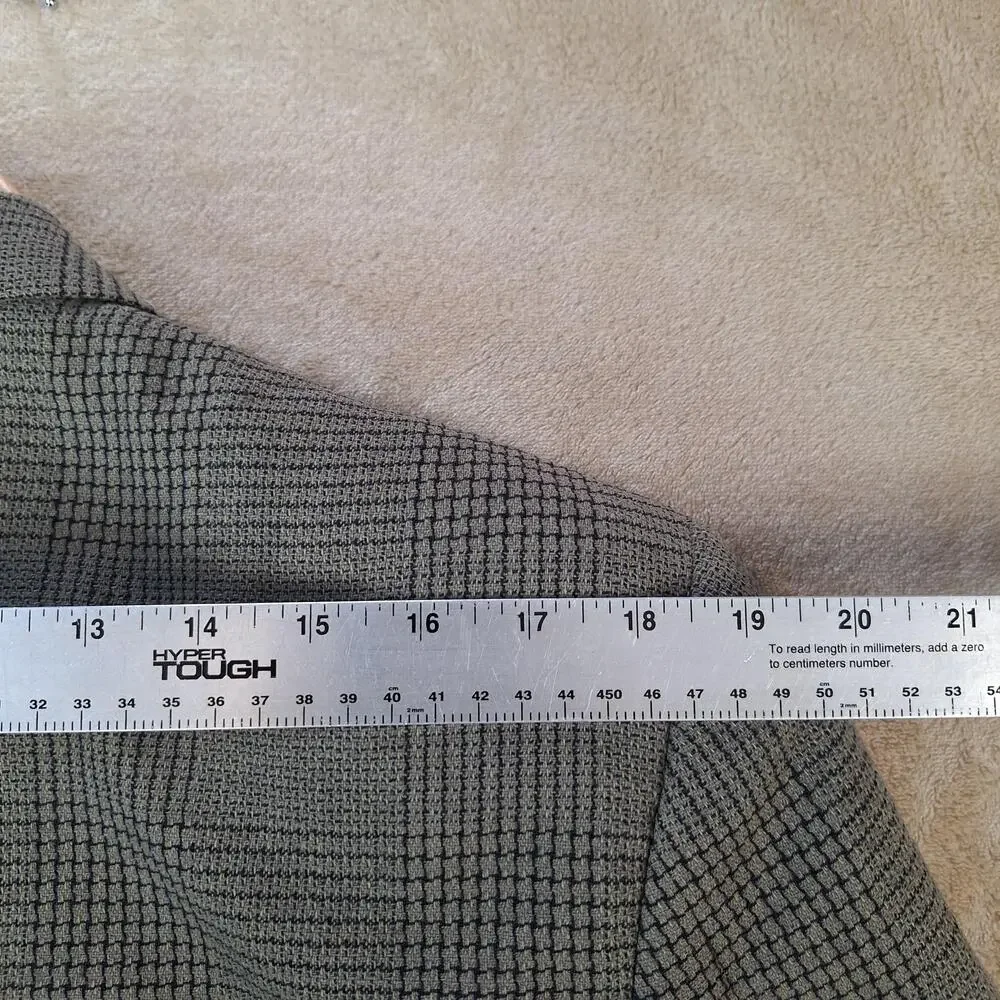 Canali Sport Coat Mens 42R Gray Wool Check Classic Fit Ventless 2 Button Italy